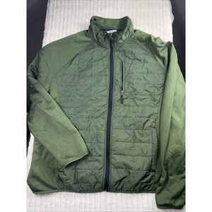ORVIS‎ Men's Quilted Hybrid Stretch Media Jacket Green  Size XXL Full Zip Warm